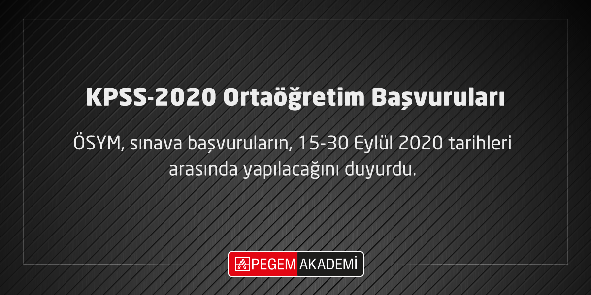 Bursa Gorukle Pegem Akademi 2020 Kamu Personel Secme Sinavi Kpss Ortaogretim Basvurularinin Alinmasi Duyurular
